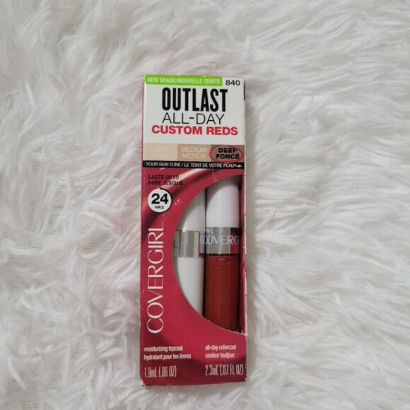 5$25 NWT COVERGIRL Outlast All-Day Lip Color Custom Reds, Signature Scarlet  840 - Picture 7 of 16